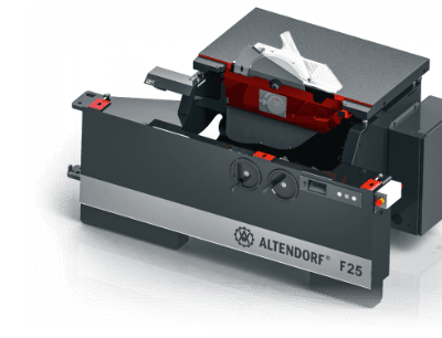 A detaied photo of the Altendorf F25 panel saw