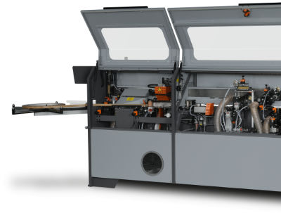 A detaied photo of the Hebrock F5 edgebanding machine
