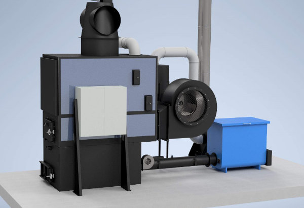 A detail of a Ranheat biomass system