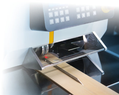 An inset photo of a KUPER FLI 1000 Lateral Veneer Splicing Machine